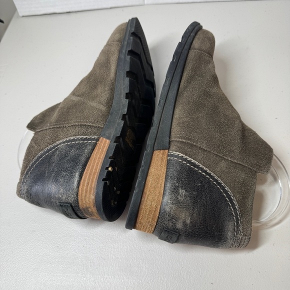 SOREL Leather Major Low Ankle Fossil Brown Boots Size 8 - Picture 8 of 14